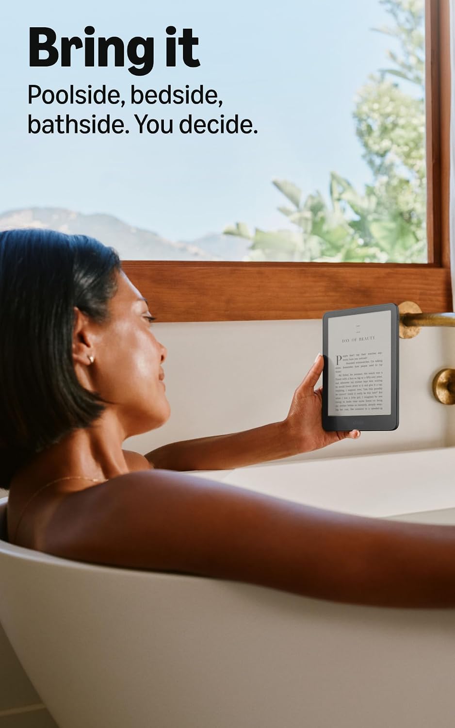 Kindle Paperwhite 2026 dipakai baca di bak mandi