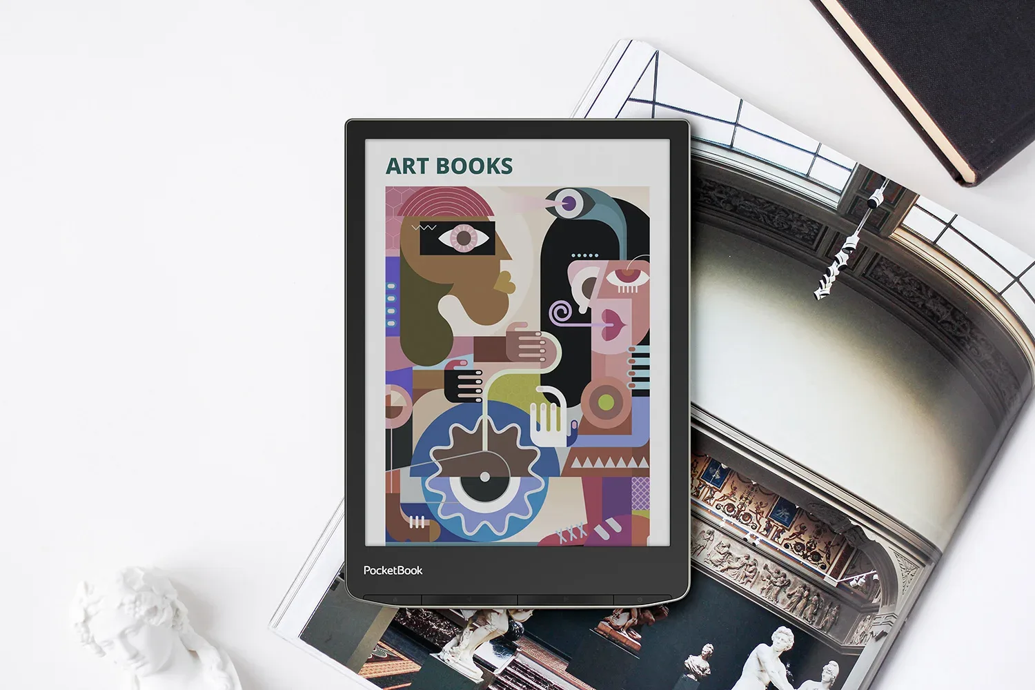 Buku seni dan komik di layar E Ink warna
