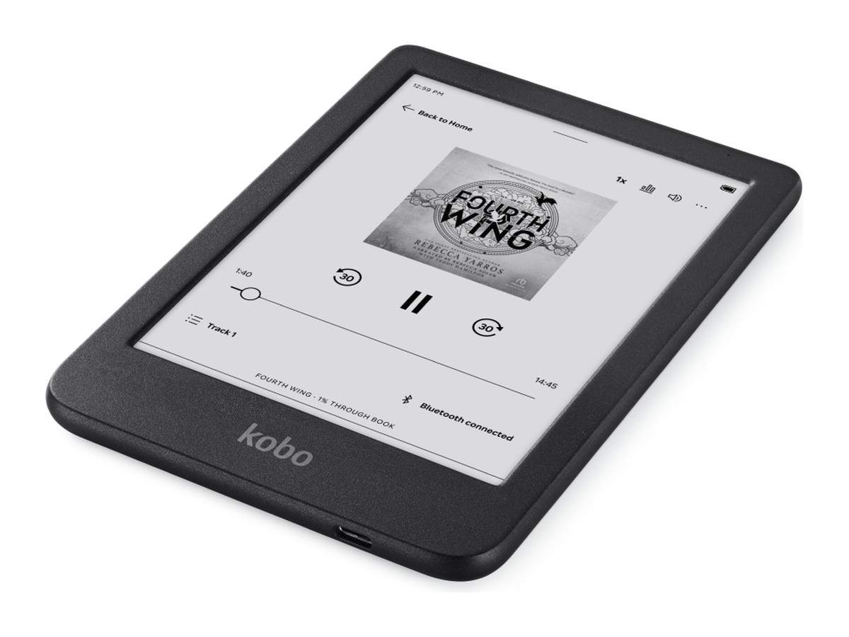 Kobo Clara BW memutar audiobook