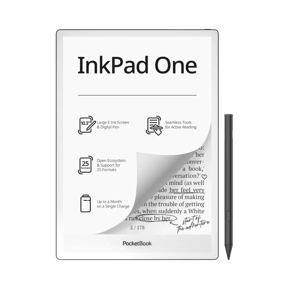 PocketBook InkPad One dengan stylus