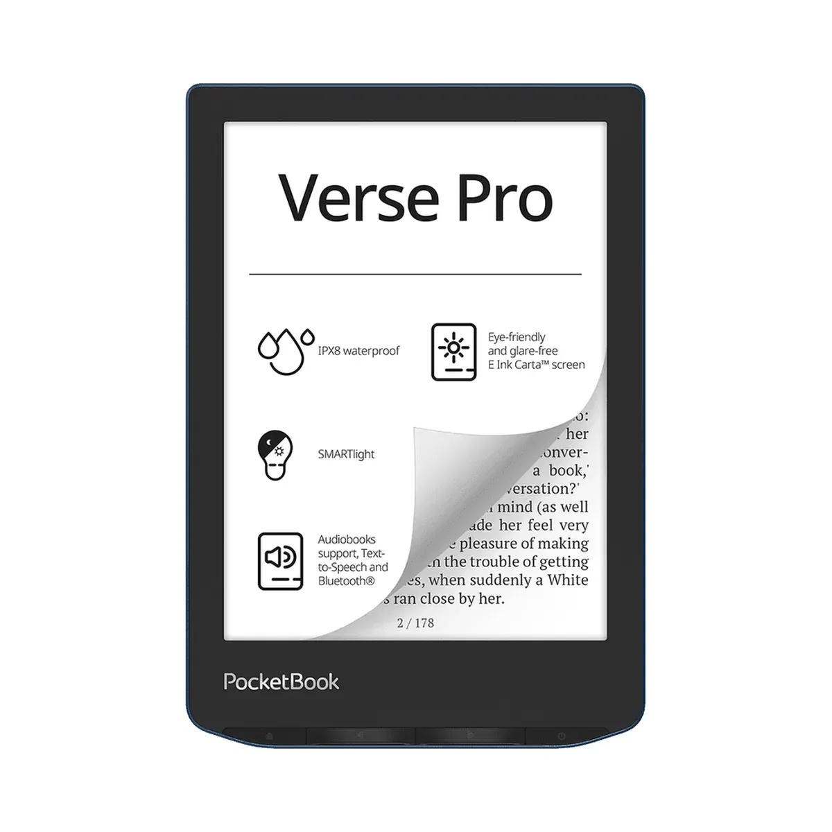 PocketBook Verse Pro Azure tampak depan