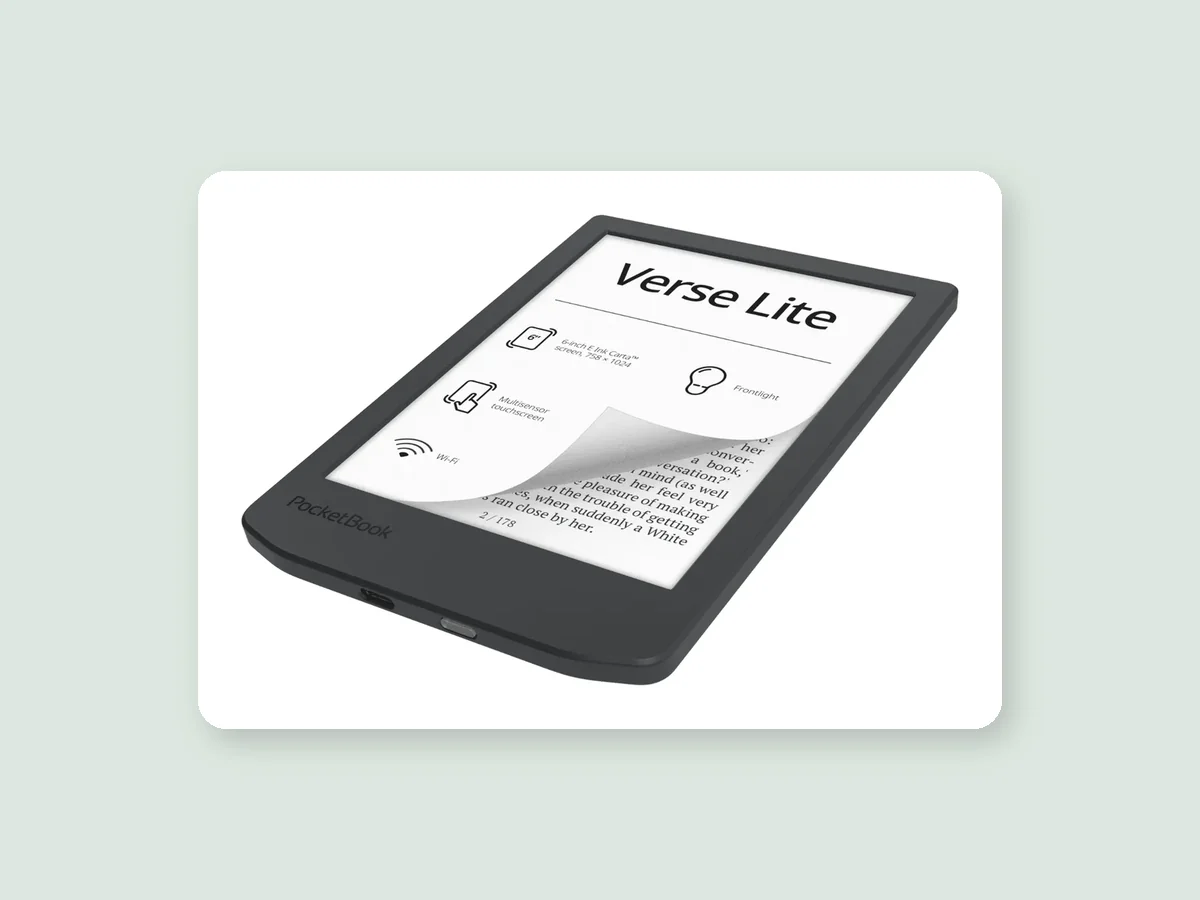 PocketBook Verse Lite dilihat dari samping atas